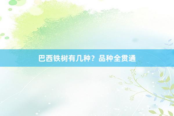 巴西铁树有几种？品种全贯通